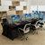 【京好】职员办公桌 四人位员工电脑桌 现代简约环保2/4/6工作位屏风六人A151(黑面+黑架 双人位带柜)第3张高清大图