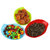 乾越 彩色树叶形水果塑料果盘 干果盘坚果盘水果盘糖果盘(红色)第4张高清大图