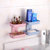 红凡 创意双层肥皂架浴室沥水肥皂盒 卫生间免打孔香皂架壁挂置物架(粉色)第4张高清大图