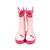 粉色kt猫儿童雨鞋雨靴女童橡胶保暖防滑水鞋 韩国kitty猫雨鞋粉色水套春秋款(手提款 35码（内长23.3cm）)第3张高清大图