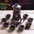 半全自动茶具套装陶瓷创意石磨复古懒人紫砂泡茶器礼品茶具茶壶杯.Sy(多彩冰裂)第3张高清大图