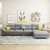 古宜 G232布艺沙发 北欧风格客厅整装家具现代简约组合日式沙发可拆洗(定制颜色)第3张高清大图