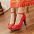 秋季新款红色单鞋结婚鞋新娘鞋红鞋敬酒鞋结婚鞋HX(红色 39)第5张高清大图