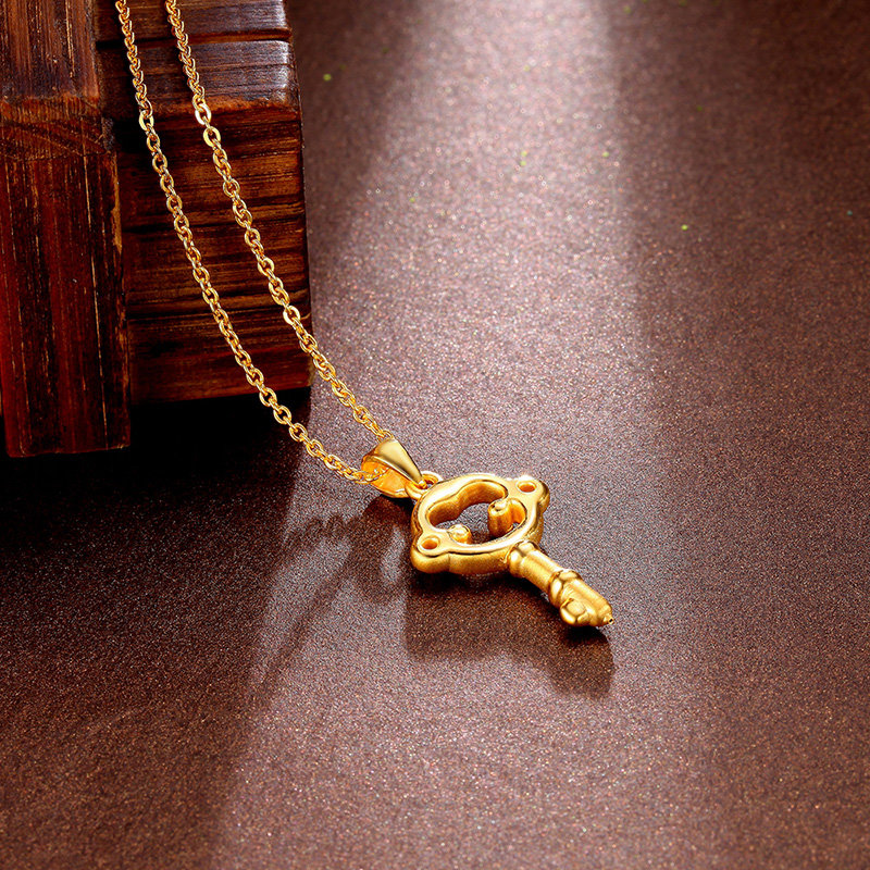 钻石凤凰 3d硬千足金 十二生肖猴 磨砂款钥匙猴黄金吊坠男女款(1.87g)