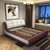 美天乐 简约现代卧室皮床 1.8米小户型时尚双人皮艺软包婚床包邮(紫色 床)第5张高清大图