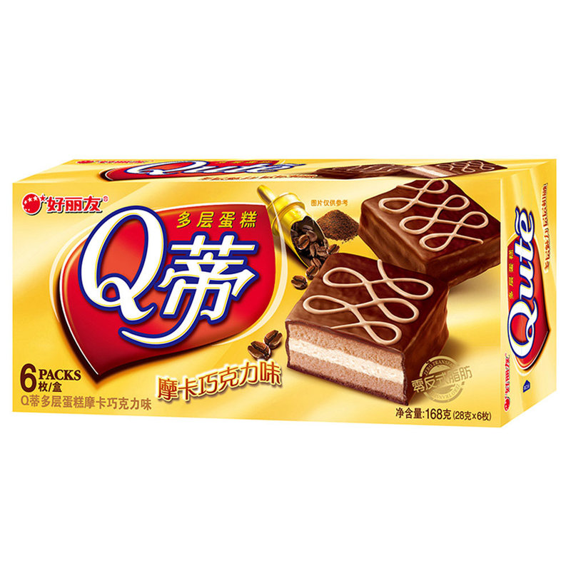 【国美自营】好丽友 休闲零食 早餐 下午茶 q蒂多层蛋糕(摩卡巧克力味
