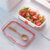 茶花冰箱收纳盒水果保鲜盒专用厨房塑料长方形冷冻食品密封盒(橘色 1050ml)第5张高清大图