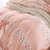 赫维家纺 韩版舒肤绒四件套韩国公主蝴蝶结床上用品双人床单被套(花间舞步-橘)第5张高清大图