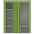 家世比 绿色时尚简易布衣柜多功能折叠布衣柜第3张高清大图