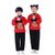 宝宝唐装冬装儿童中国风冬季新年拜年服幼儿园表演服汉服套装身高90-160(170码（身高160-170） 红色)第5张高清大图