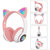 无线蓝牙5.0耳机头戴式可爱发光猫耳朵一体式华为苹果安卓通用猫耳耳机(粉色)第7张高清大图