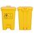 俊采云JCY-E024医用垃圾橡卫生桶商用有盖垃圾桶废物回收垃圾箱翻盖60L（单位：个）(黄色 JCY-E024)第2张高清大图