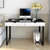 匠林家私台式电脑桌家用办公桌简约现代写字台简易书桌办公台(白+黑 120cm)第3张高清大图