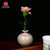 欧式陶瓷花瓶摆件 小花瓶干花水培花器不含底座(8cm卡其结晶)第2张高清大图
