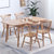 恒兴达 全白橡木餐桌椅组合 北欧小户型家具 可伸缩全实木餐桌 宽均为800mm 高均为750mm(1.0-1.3米-原木色 一桌四椅)第2张高清大图