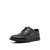 HLA/海澜之家潮流韩版休闲系带皮鞋线条字母青年舒适黑色皮HSXDD3R170A(黑色 38)第3张高清大图