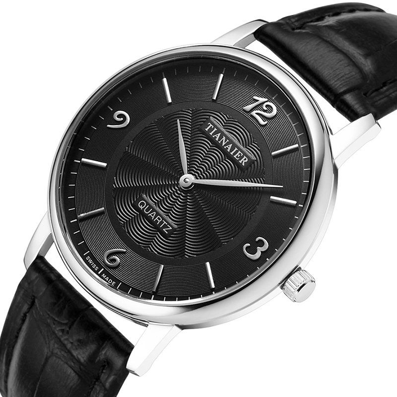天奈尔tiannaier手表超薄休闲石英表时尚皮带情侣表非机械复古男表