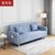 SKYMI可折叠可拆洗小户型两用沙发床懒人沙发客厅沙发家具(咖啡色 三人位沙发（1.8米）)第4张高清大图