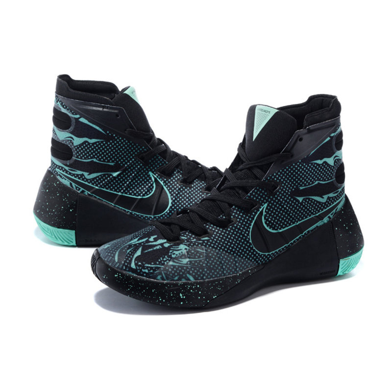 耐克nike 喬治hyperdunk hd 2015全明星 喬治男士籃球鞋高幫戰靴(黑