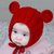 婴儿帽子秋冬针织毛线帽满月帽0-123岁6个月手工编织护耳宝宝帽子(咖啡色 均码3-36个月（42-50CM）)第5张高清大图