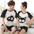 佰伦世家夏季新款韩版短袖卡通猫鱼情侣睡衣套装5110(男款 L码)第3张高清大图