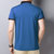 传奇保罗2021新款男士 夏季色织刺绣 短袖POLO衫翻领时尚商务短袖（M-3XL）ZMN826(彩兰色 XL)第4张高清大图