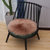 羊毛坐垫圆形椅垫可爱毛绒垫子加厚办公椅垫毛毛皮毛一体餐椅垫(粉红色)第2张高清大图