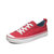 Skechers斯凯奇女鞋 夏季新款轻便天真蓝板鞋帆布鞋饼干鞋113300(红色 37)第2张高清大图