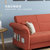 A家家具(沙发床北欧布艺小户型客厅多功能折叠储物沙发两用ADS-034(橙红 脚踏)第4张高清大图