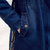 莉妮吉尔2017秋冬季新款牛仔蓝棉衣女加厚外套貉子毛领韩版中长款大码棉服(深蓝色 XXL)第2张高清大图
