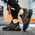 VRKK新款时尚飞织透气运动鞋高弹网面舒适慢跑鞋百搭休闲鞋男鞋子(黑色 42)第7张高清大图