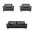 真皮办公室沙发办公沙发简约现代接待室会客商务沙发茶几组合套装(默认 1+1+3西皮)第5张高清大图