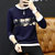 卡郎琪 男士新款长袖卫衣 男青年学生韩版圆领套头长袖T恤外套男秋装上衣(KLQSLS-6802深蓝色)第3张高清大图