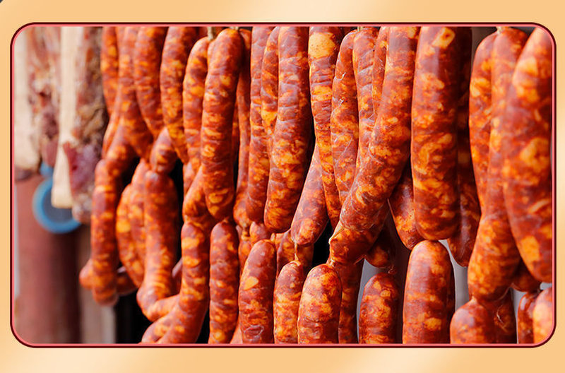 四川麻辣香肠烟熏川味腊肠农家特产手工风干腊味广味香烤肠批发1000克