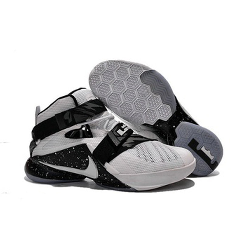 耐克nike士兵9代lbj9战士气垫经典款篮球鞋雪碧749420男鞋战靴(奥利奥