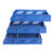 惠普生（NEWHOPSON）办公室三层收纳文件架批发组合资料架书架整理桌面文件架(蓝色)第4张高清大图