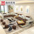曲尚(Qushang) 布艺沙发 现代简约大小户型沙发 可拆洗U型组合沙发家具(升级旗舰版/7件套)第3张高清大图
