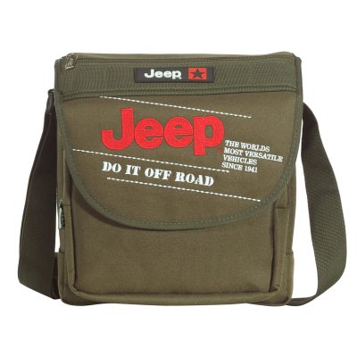 JEEP SLR-010摄影单肩包（绿色）（高密900D尼龙料；可调节组装内隔；3D全包覆式保护，盖头特色品牌绣花。)