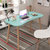 TIMI天米 北欧简约学习桌椅 家用办公桌 现代台式桌 家用电脑桌(蓝色 书桌+白色椅子)第3张高清大图