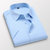 传奇保罗男士加肥长袖白衬衫商务休闲正装职业工装衬衣夏季男短袖（S-5XL）DCZ2618A(蓝色 M)第2张高清大图
