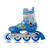 美洲狮（COUGAR）MS828可调闪光溜冰鞋儿童全套装轮滑鞋男女旱冰鞋(蓝色单肩包套装 M码34-37码)第4张高清大图
