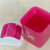 茶花卫生间垃圾桶摇盖式小号长方形翻盖塑料厕所卧室客厅家用筒(红色)第5张高清大图