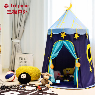 儿童帐篷游戏屋室内家用女孩公主城堡小房子男孩宝宝蒙古包玩具屋婴幼儿蒙古包帐篷 tp2313(粉色花朵  +地垫)
