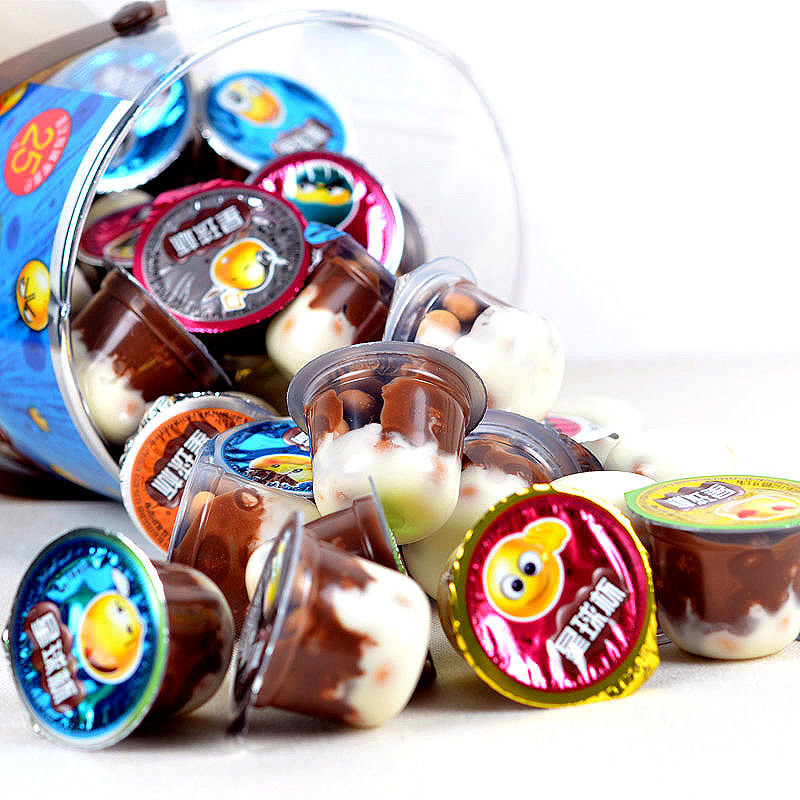 星球杯巧克力17010850杯多规格巧克力儿童零食50大杯配勺