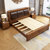 恒兴达 实木床1.8米中式橡胶木色双人床经济型简约现代小户型主卧储物床软靠床(1.5*2米胡桃色 单床)第3张高清大图