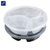 安居先森美式加厚带盖三格圆餐盒1000ml 150套/箱 透明（箱）(透明)第4张高清大图