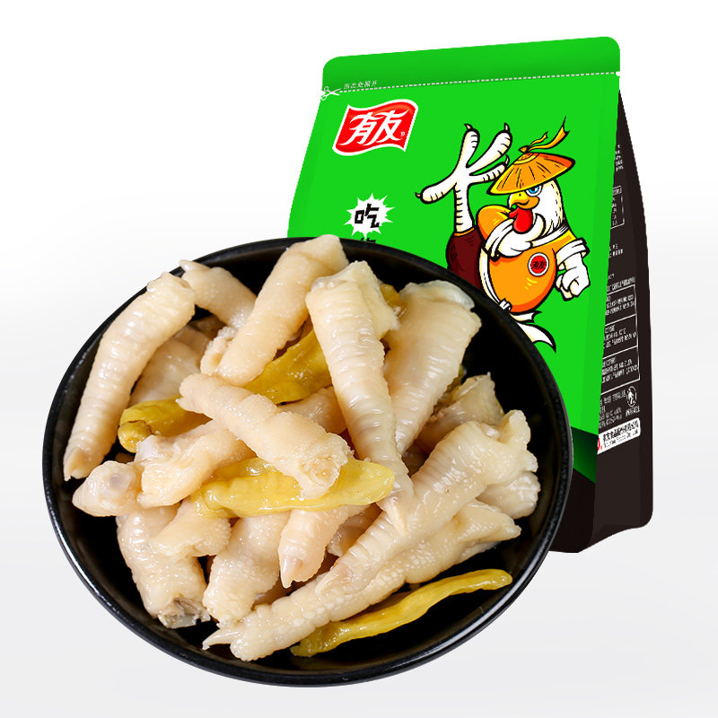 有友泡椒凤爪休闲零食小吃268g