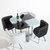 欧施洛 餐桌玻璃餐台椅餐桌+餐椅成套家具玻璃餐台皮革餐椅OSL-01(运费补拍)第2张高清大图