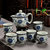 茶具套装整套陶瓷防烫双层杯功夫茶具中式青花瓷茶壶茶杯家用.Sy  套装(清明上河图)(套装)第5张高清大图