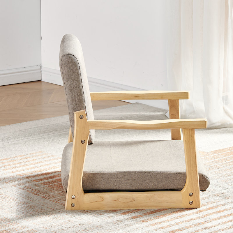 木又生vivtree榻榻米椅子靠背椅日式无腿凳实木和室扶手阳台电脑飘窗